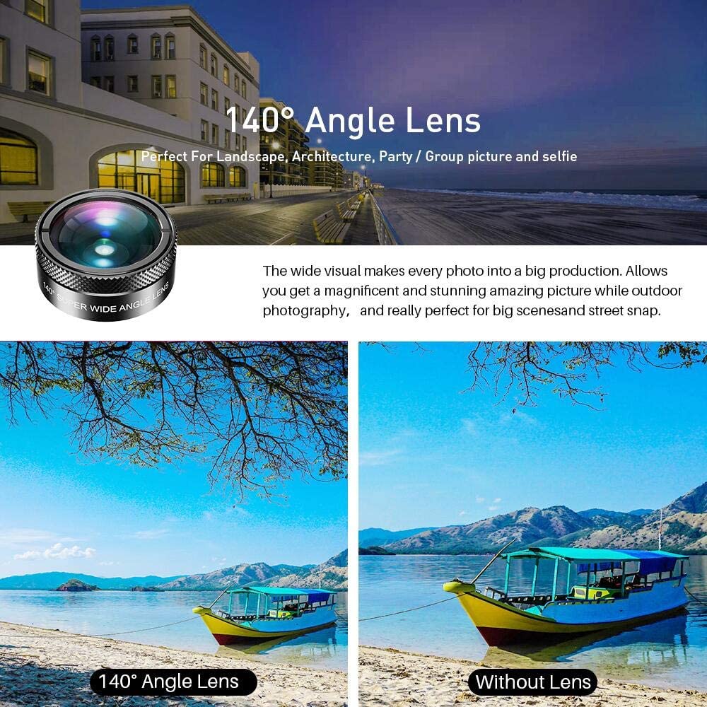 Apexel 11 en 1 Kit de lentes para cámara de smartphone