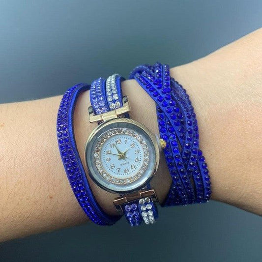 Reloj para mujer con pulsera trenzada lisa, diferentes colores