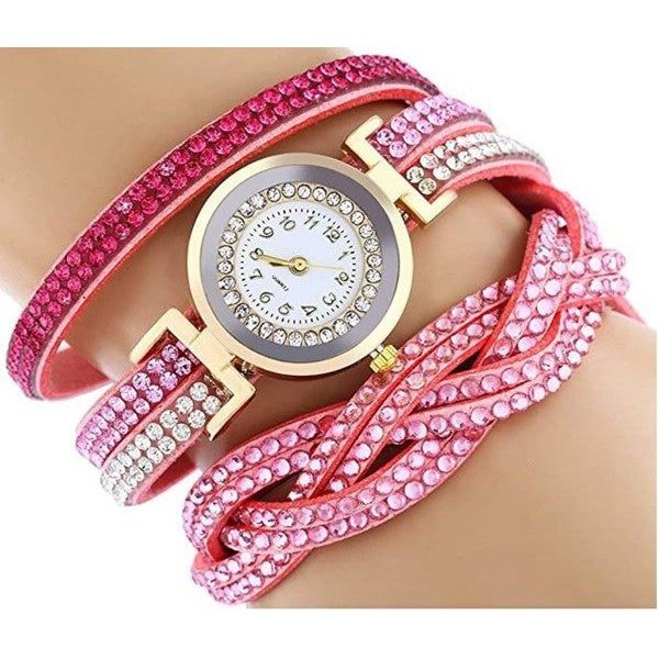 Reloj para mujer con pulsera trenzada lisa, diferentes colores