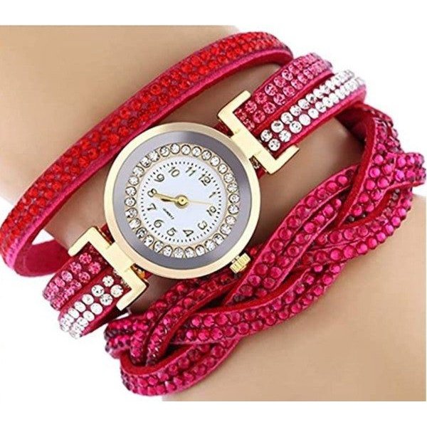 Reloj para mujer con pulsera trenzada lisa, diferentes colores