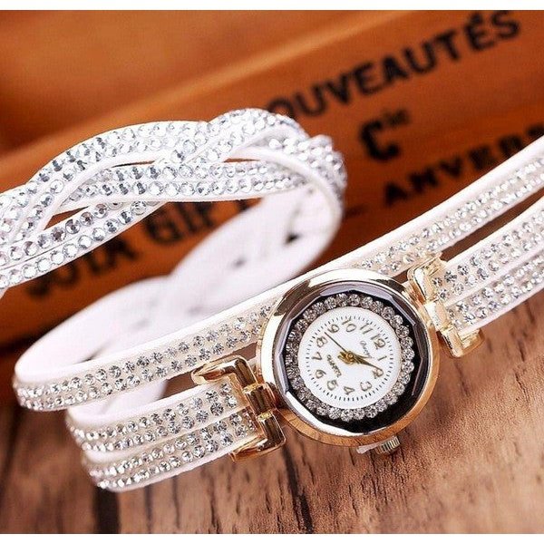 Reloj para mujer con pulsera trenzada lisa, diferentes colores