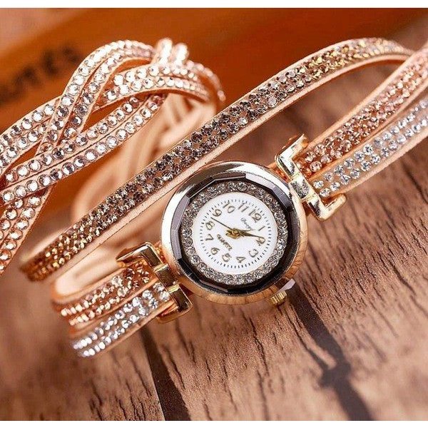 Reloj para mujer con pulsera trenzada lisa, diferentes colores