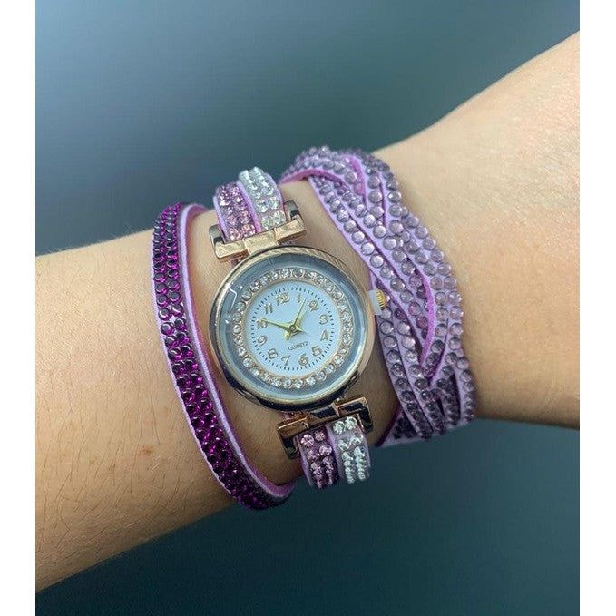 Reloj para mujer con pulsera trenzada lisa, diferentes colores