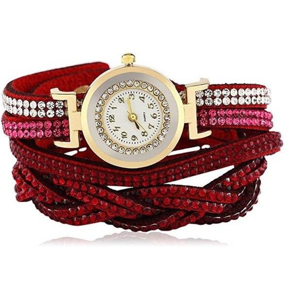 Reloj para mujer con pulsera trenzada lisa, diferentes colores