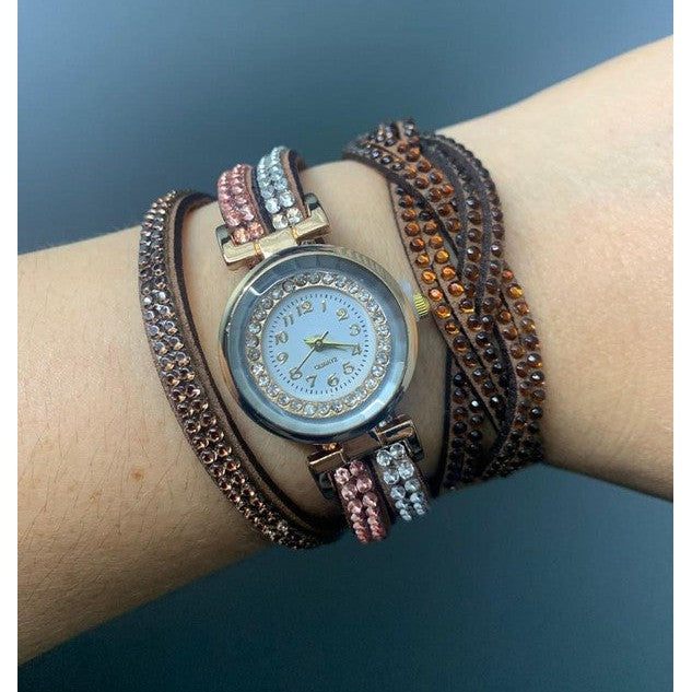 Reloj para mujer con pulsera trenzada lisa, diferentes colores