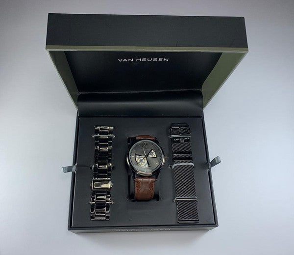 VAN HEUSEN - Reloj de hombre FLA-4 con 3 correas