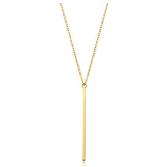 Collar dorado largo, estilo