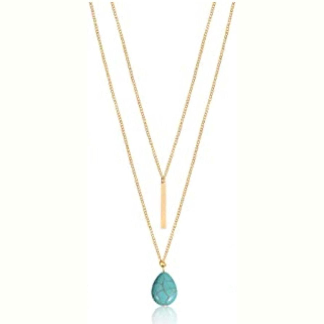 Collar dorado largo, estilo 23
