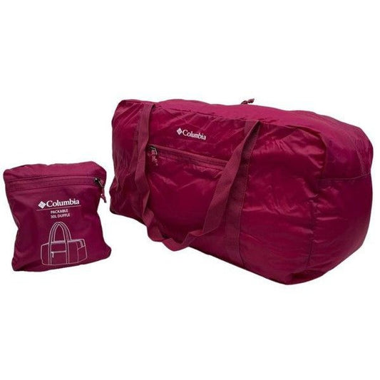 Columbia Maletín plegable de Packable Duffle color: vino.