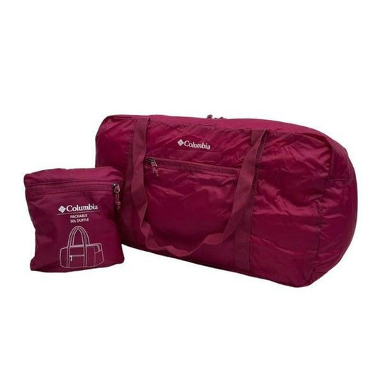 Columbia Maletín plegable de Packable Duffle color: vino.