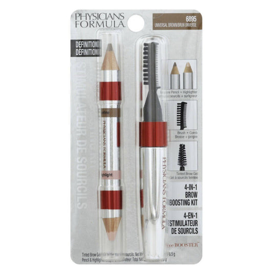Kit para maquillaje de cejas, 4 en 1, Eye Booster - Physicians Formula - Color: 6895 Universal Brown.