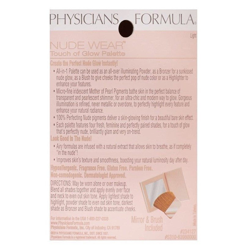 Paleta Nude wear Touch Glow Physicians Formula Color: Light