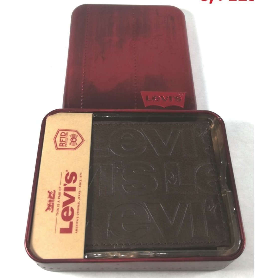 Billetera LEVI´S café con logo