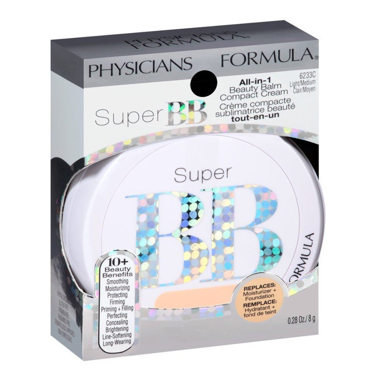 Super BB Beauty Balm Cream SPF 30, todo en 1 - Physicians Formula - Color: 6233 Light/Medium.