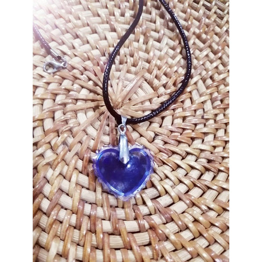 Péndulo en forma corazón morado