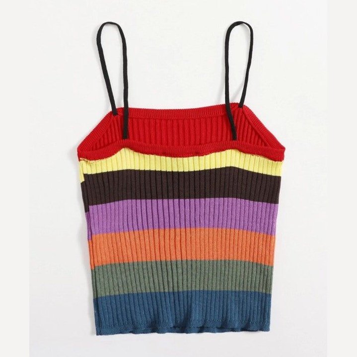 SHEIN Crop Top rayas