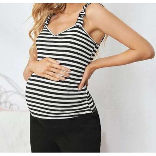 SHEIN Top Premamá de rayas