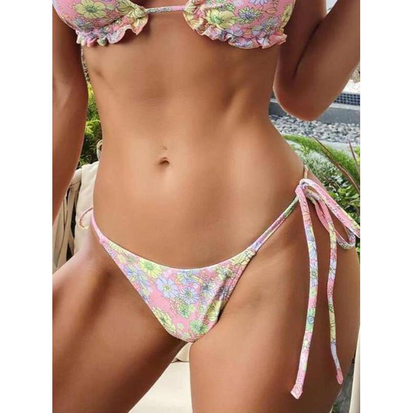 Vestido baño, bikini Floral Dulce parte abajo
