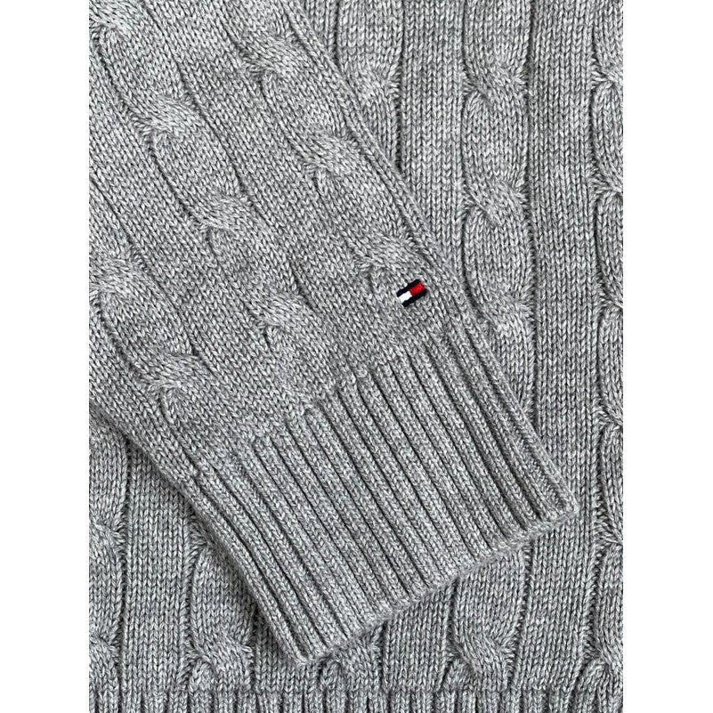 Sudadera Tommy Hilfiger tejida, cuello V, talla: L.