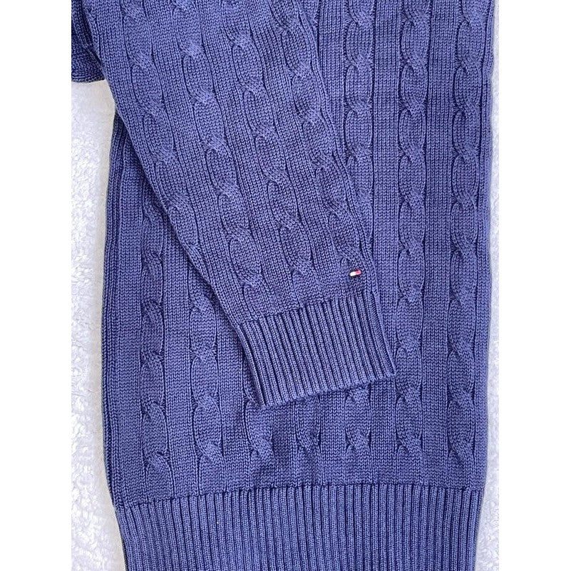 Sudadera Tommy Hilfiger tejida, cuello Hilfiger, talla: XL.