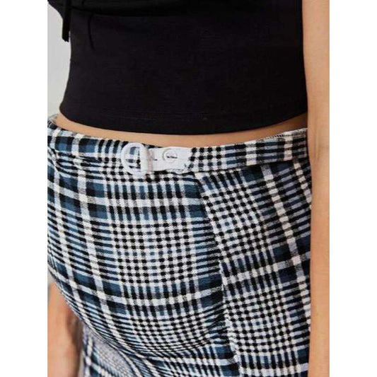 SHEIN Faldas premamá cuadros