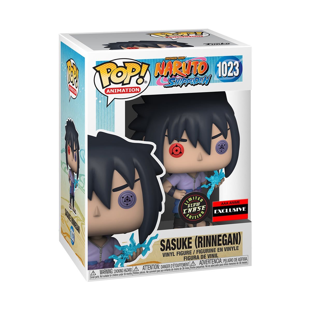 ***CHASE***EXCLUSIVO***FUNKO NARUTO SHIPPUDEN Sasuke Rinnegan Brilla en la Oscuridad