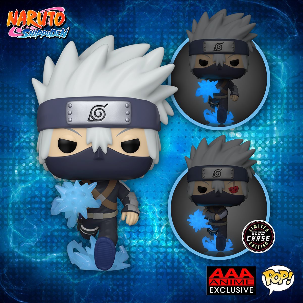 ***EXCLUSIVO*** FUNKO - 1199, Naruto Young Kakashi Hatake with Chidori (Brilla en la Oscuridad)
