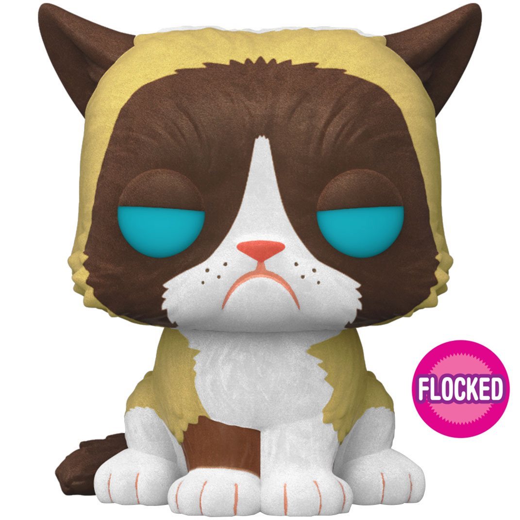 ***EXCLUSIVO***FLOCKED***FUNKO - 60, Grumpy Cat (Peludo)
