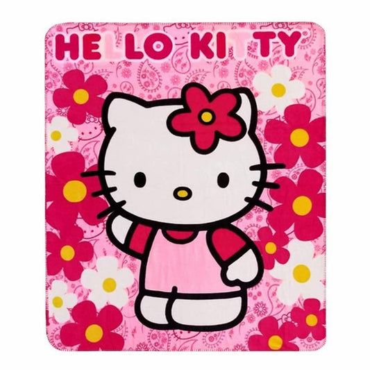 Hello Kitty Cobija con flores