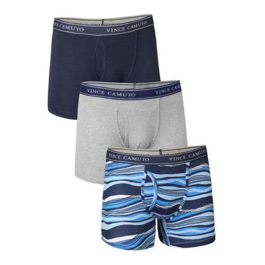 Boxer Vince Camuto, unid, color: Azul, azul con rayas gris.