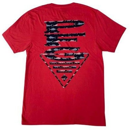 Columbia Camiseta para hombre PFG, marga corta Men's Valon SS T-shirt color: palo rosa, talla: M.