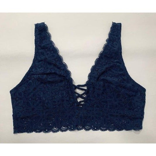 Bralette de encaje Ambiance, color azul