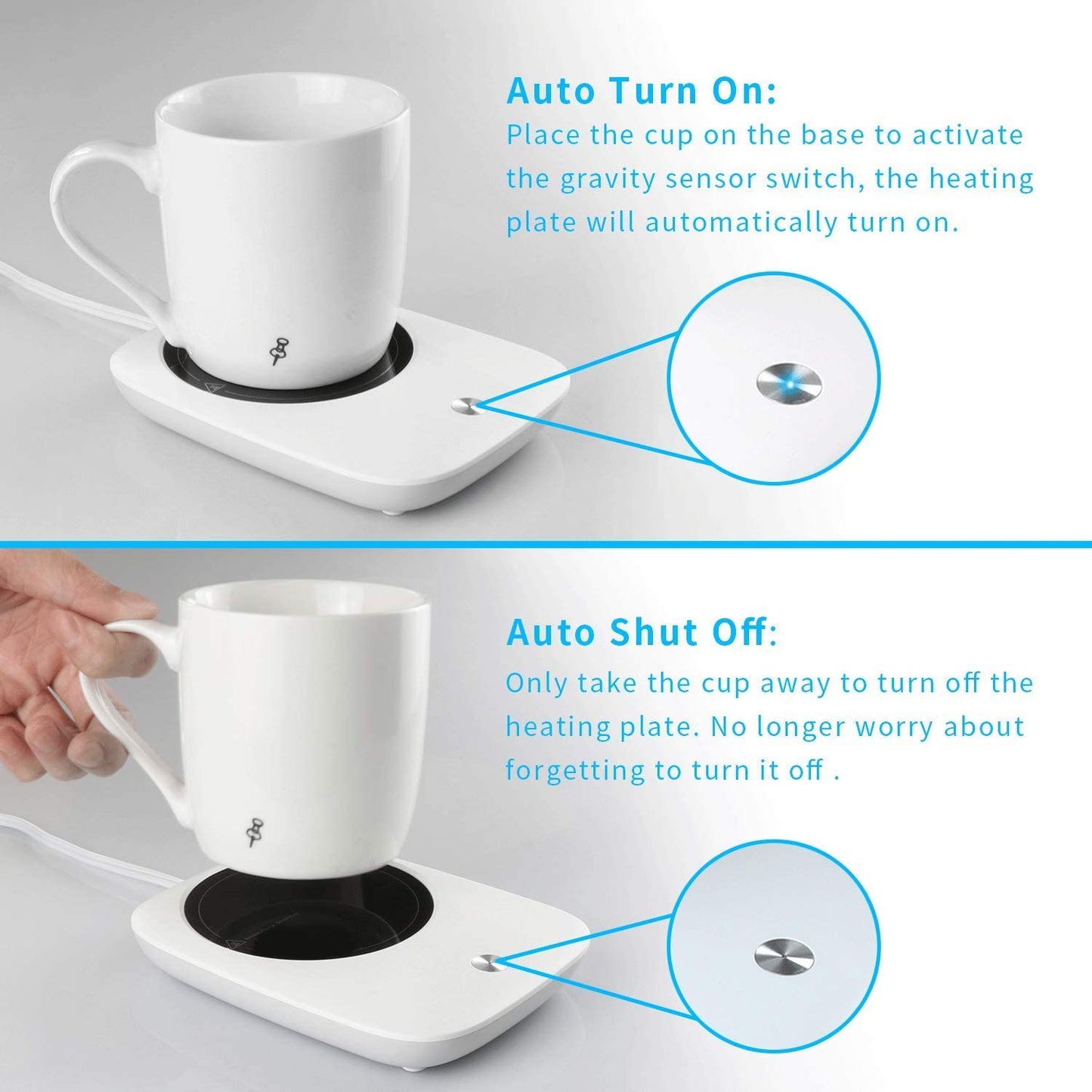 Calentador de taza para escritorio con apagado automático - The Gift Shop Costa Rica