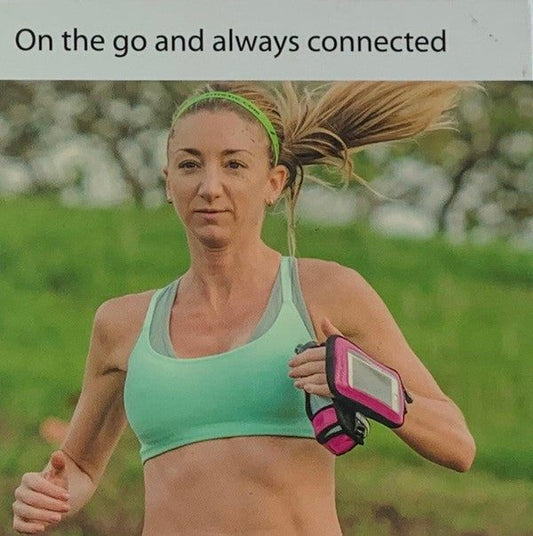 Caramañola rosada con estuche para celular