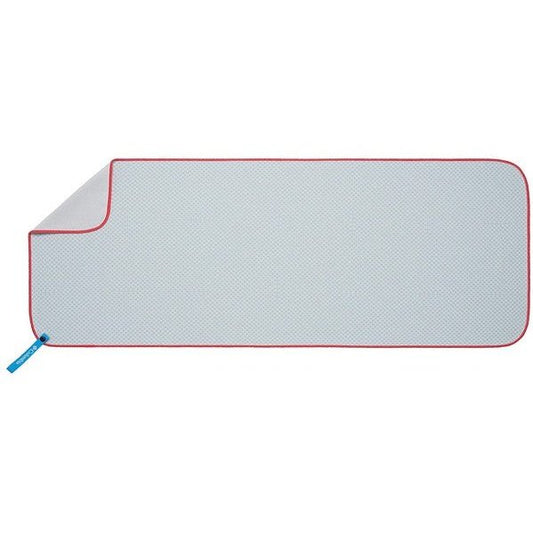 Columbia Toalla deportiva, color: Gris con costuras rojas.