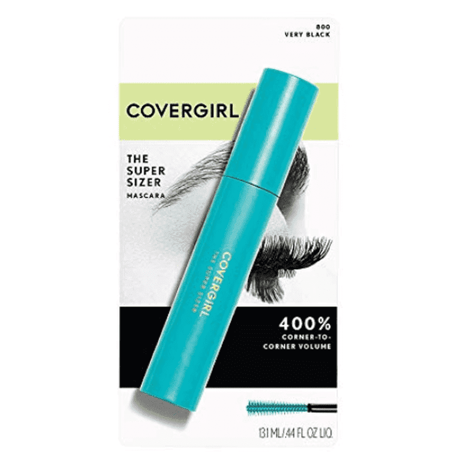 Mascara Cover Girl Super Sizer, Lavable color: Black