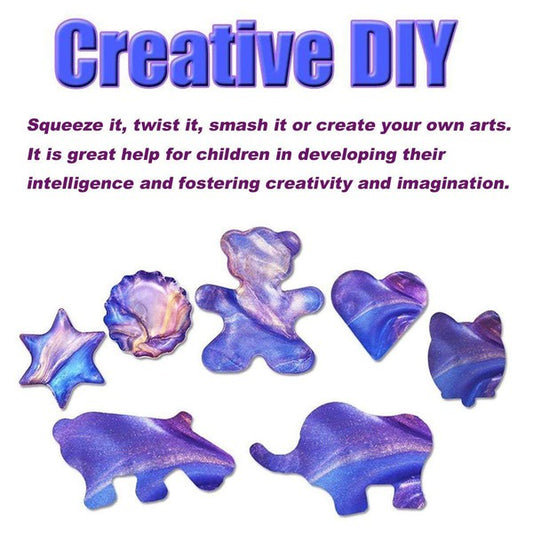 EASYCITY Fluffy Slime Huevo de pascua multicolor huevo oz