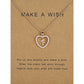 Collar "Make wish" color oro rosa, con dije en forma de corazón letra