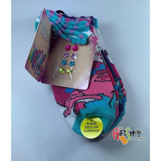 Medias de Niña Trolls con aretes adheribles Pares