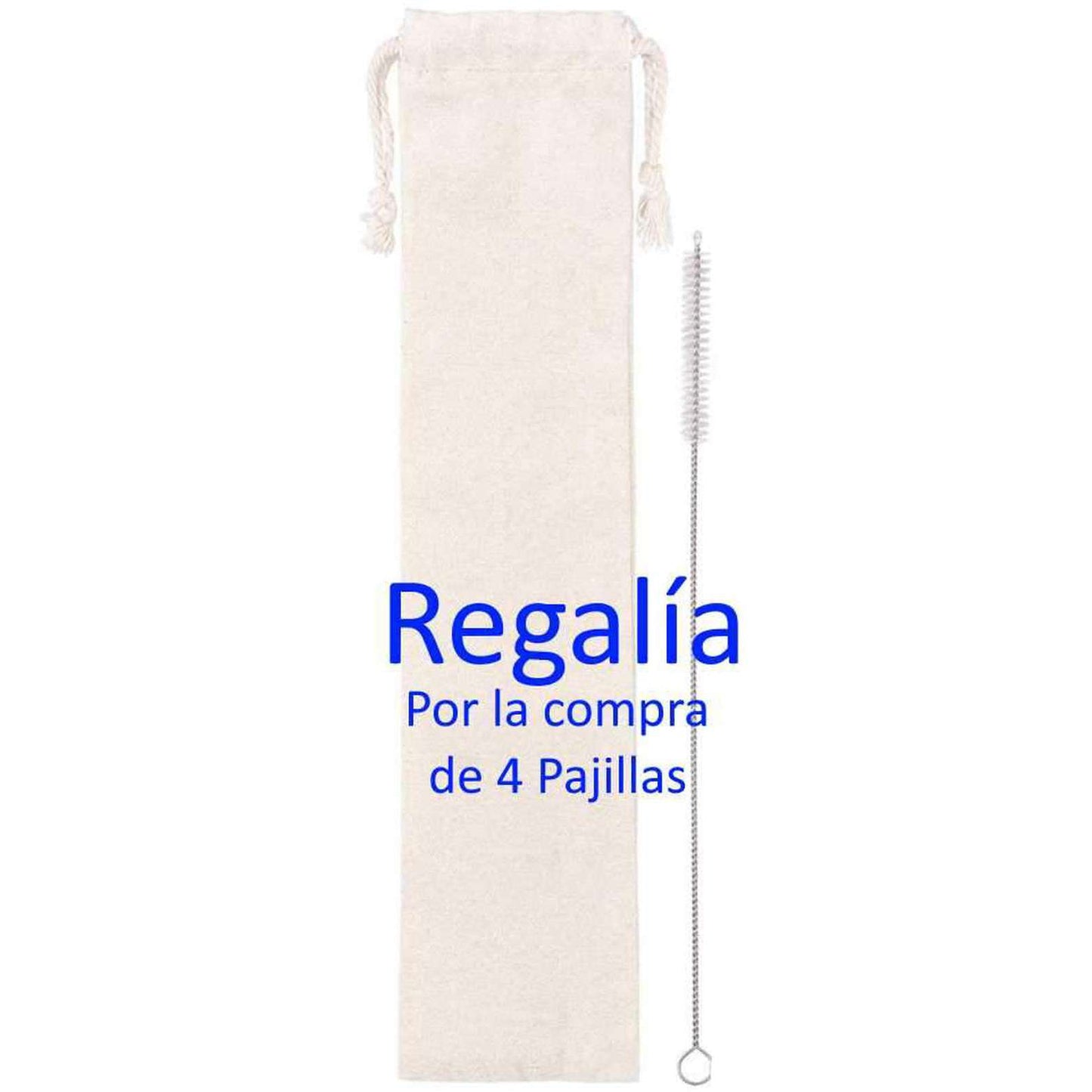Pajilla de acero inoxidable, punta para tomar topes vaso silicona Unidad