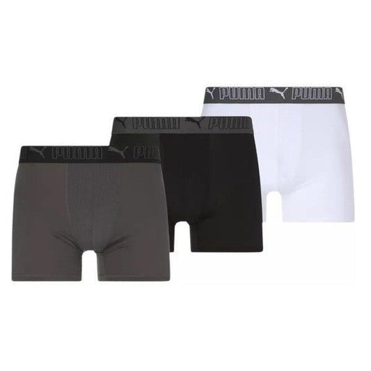 Boxer Puma, unid, color: gris, negro blanco.