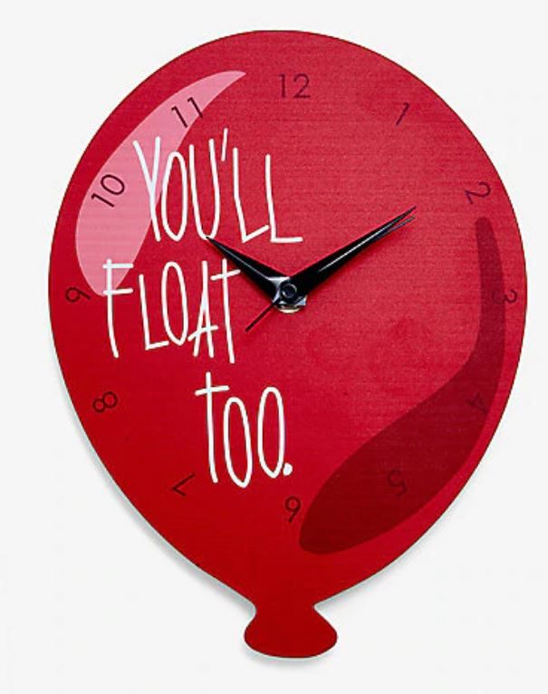 Reloj de pared en forma de globo, inspiradado en IT: You'll float too