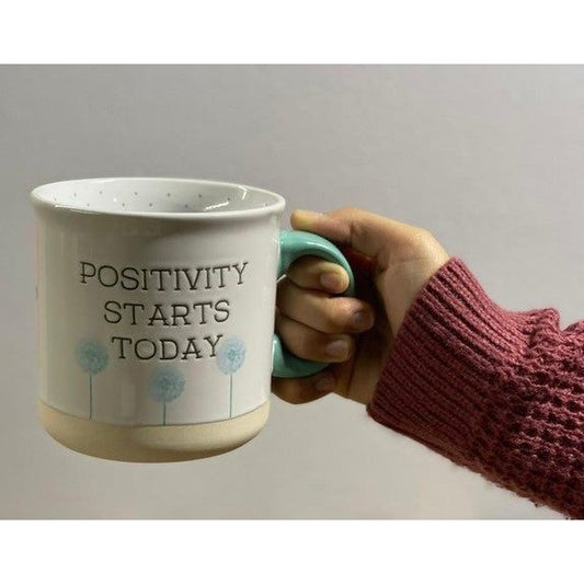 Taza jumbo con dientes de león: Positivity starts today