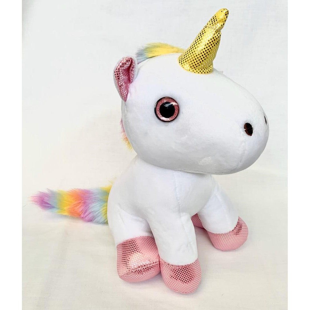 Unicornio de peluche color blanco