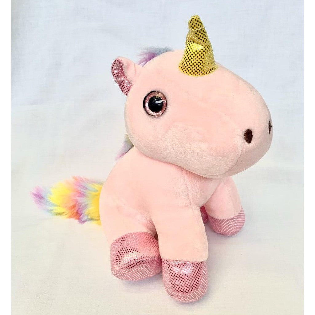 Unicornio de peluche color rosado