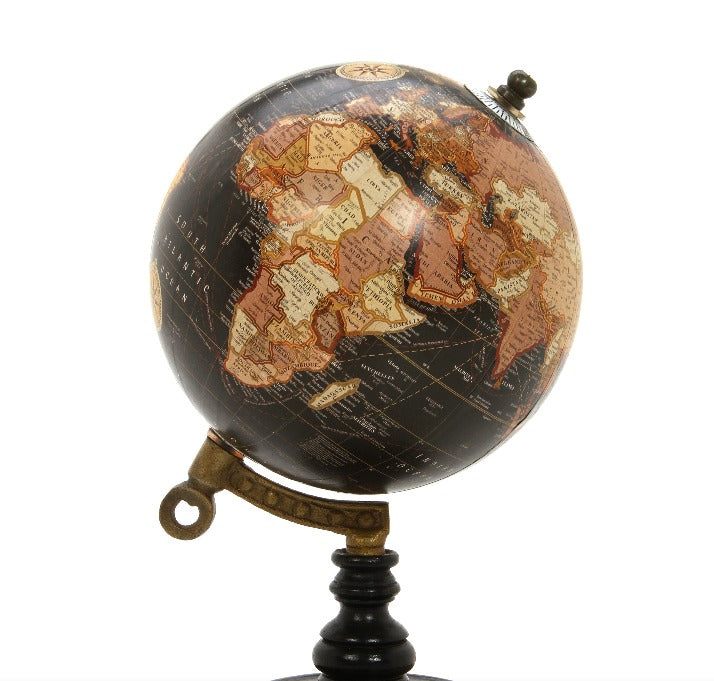 Globo terraqueo decorativo para mesa