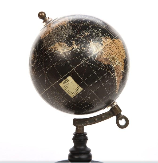 Globo terraqueo decorativo para mesa