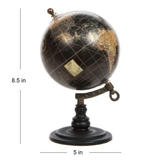 Globo terraqueo decorativo para mesa