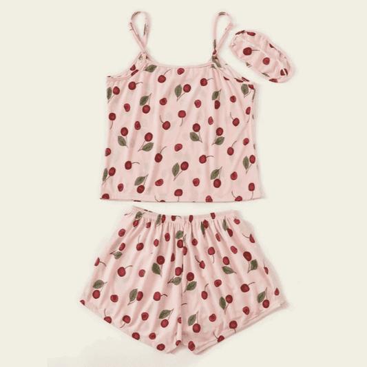 Pijama de piezas. Incluye antifaz para dormir