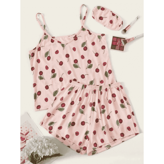 Pijama de piezas. Incluye antifaz para dormir